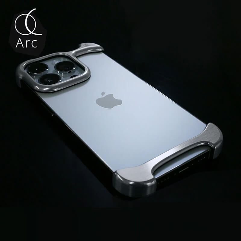 『Arc Pulse アルミバンパー シルバー』 iPhone14ProMax / iPhone14Pro カメラ保護