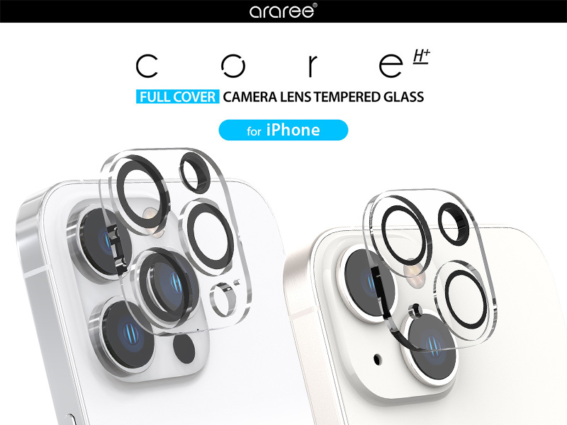arareeの「カメラ専用強化ガラスフィルム C-SUB CORE」for iPhone15シリーズ