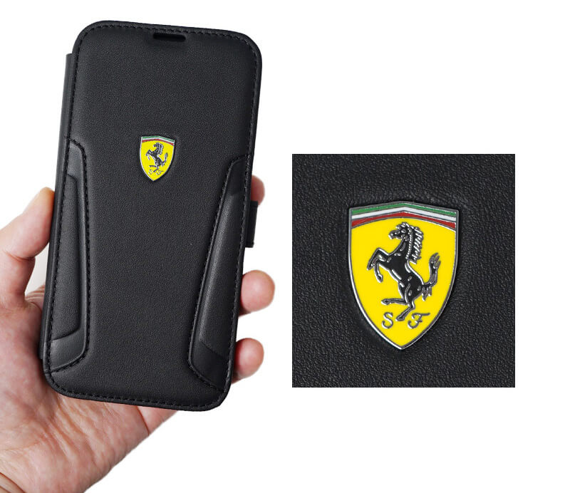 『Ferrari フェラーリ 手帳型ケース 本革』 iPhone14Pro / iPhone14ProMax / iPhone14 /  iPhone14Plus ケース 公式ライセンス品