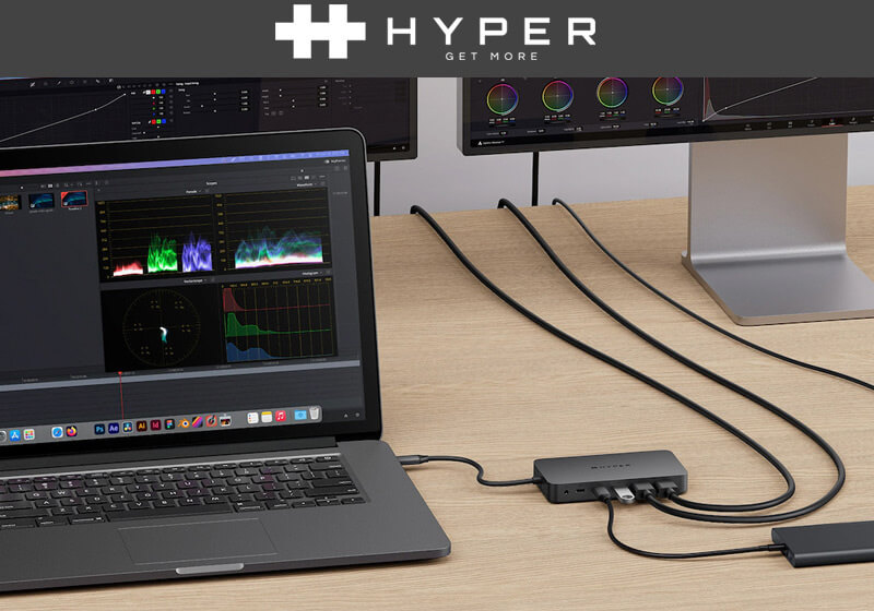 HyperDrive Next Dual 4K HDMI 7 Port USB-C ハブ 