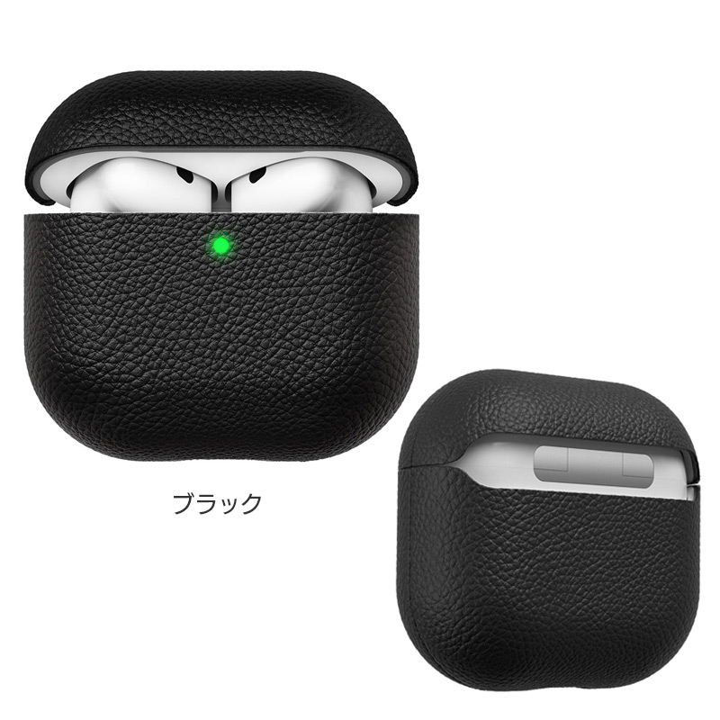 Airpods 4 ケース エアーポッズ カバー AirPods Case 本革製 イタリアン レザー 保護ケース イヤホン エアポッズ ギフト プレゼント