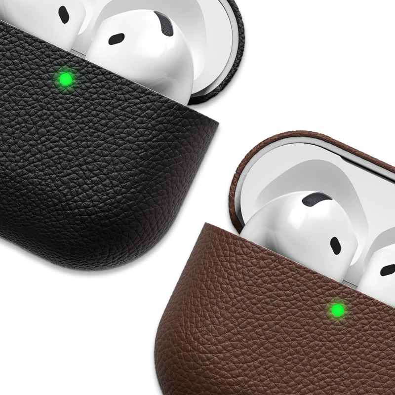 Airpods 4 ケース エアーポッズ カバー AirPods Case 本革製 イタリアン レザー 保護ケース イヤホン エアポッズ ギフト プレゼント