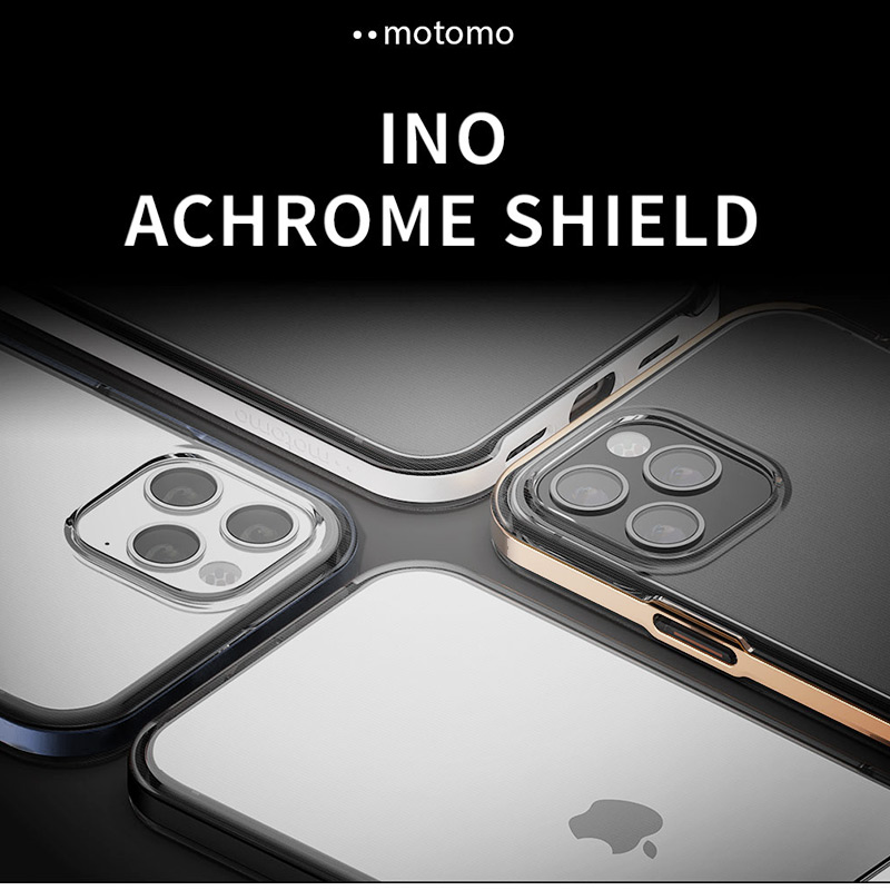 フレームとクリアボディが一体化したおしゃれなケース『motomo INO Achrome Shield Case』 