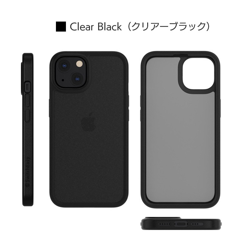 Clear Black (クリアー ブラック) iPhone13 Pro ケース 背面 カバー スマホケース 耐衝撃