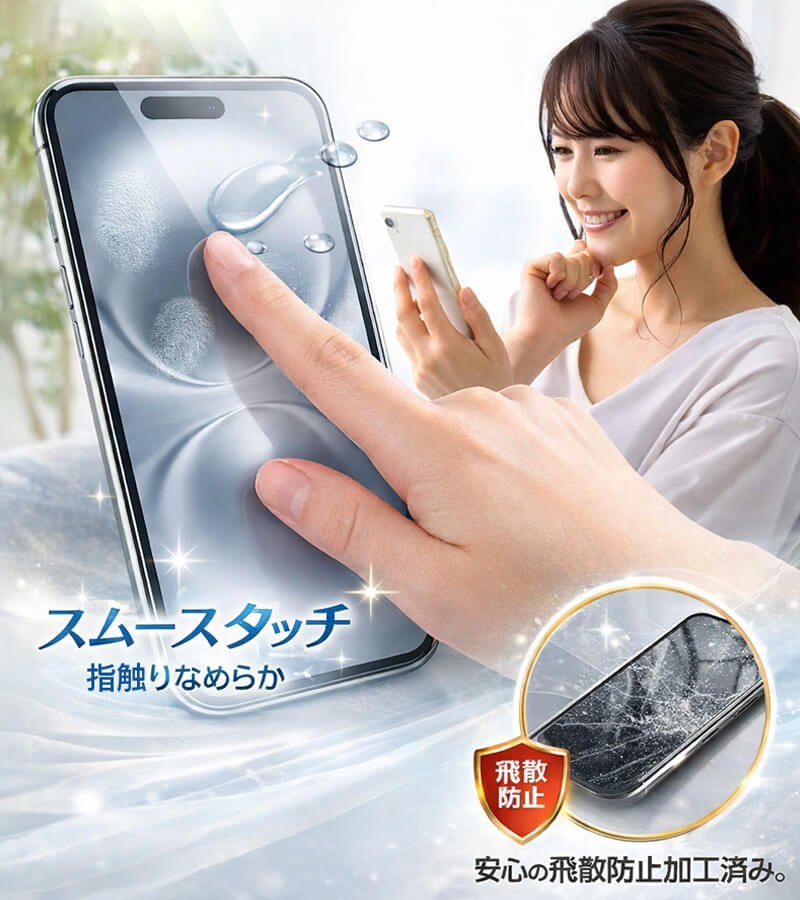 指紋防止＆飛散防止