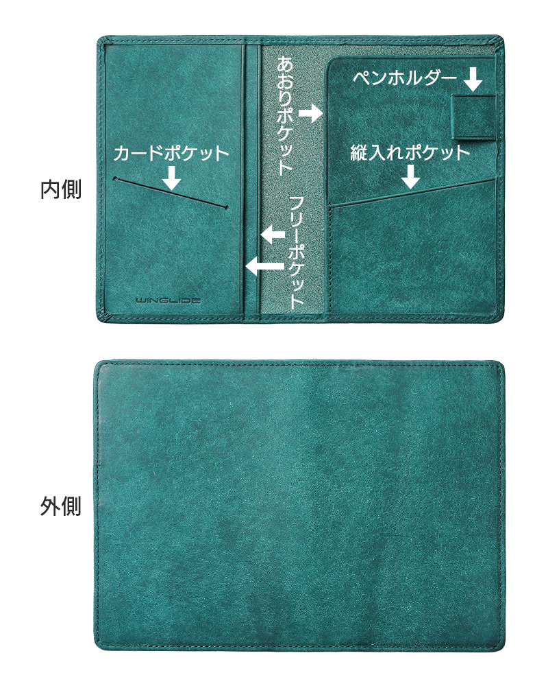 プエブロレザー「オルテンシア」の経年変化が楽しめるパスポートケース