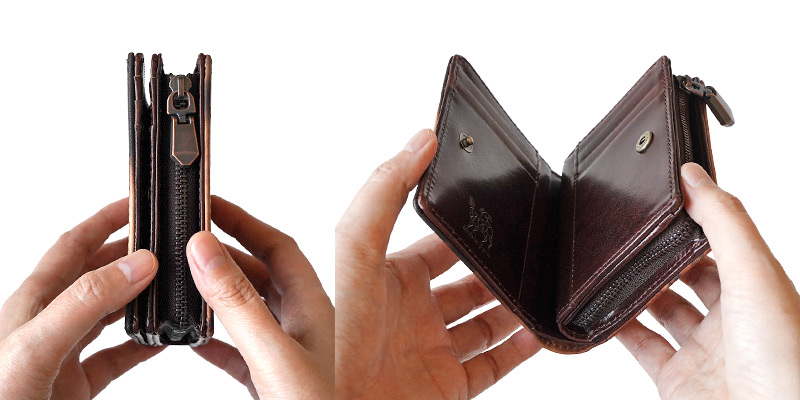 留め具はホックボタン式