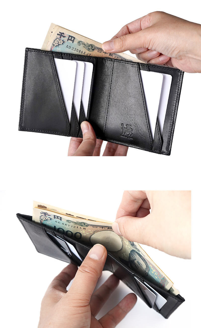 幅にゆとりのあるお札入れ