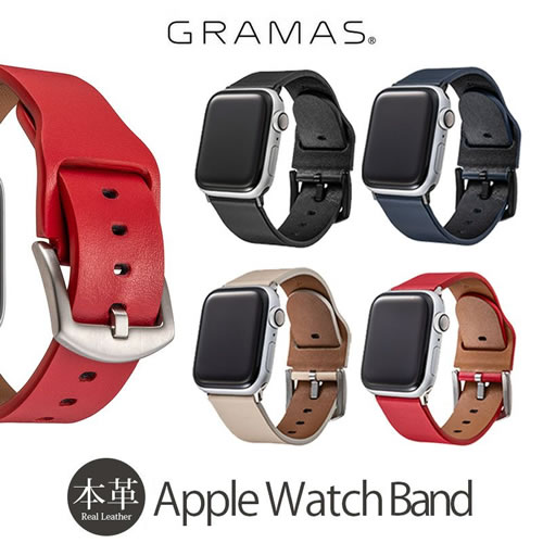『GRAMAS Italian Genuine Leather Watchband for Apple Watch 』42mm 44mm 用