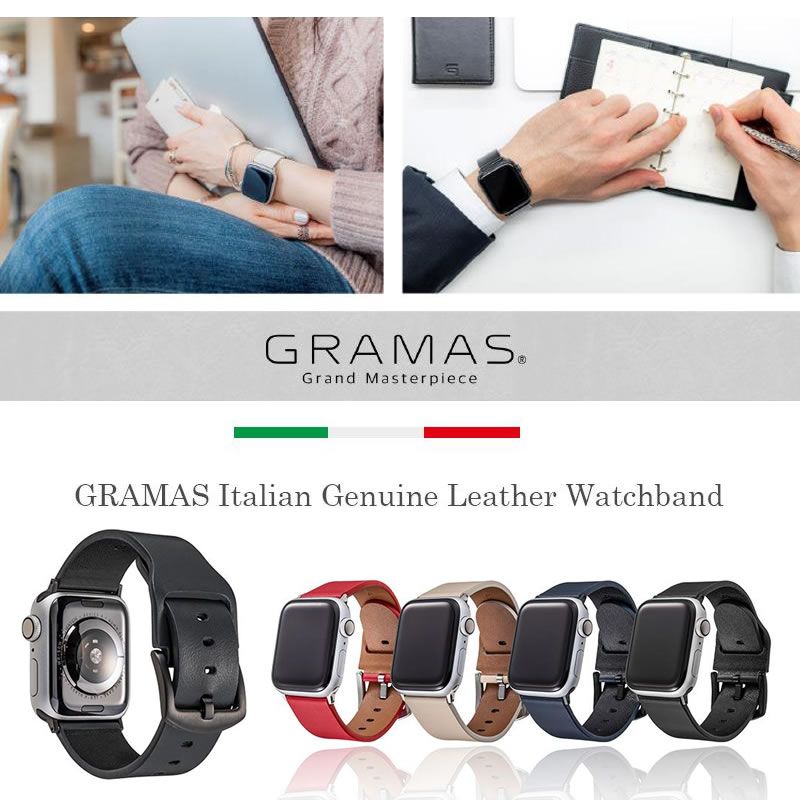 『GRAMAS Italian Genuine Leather Watchband for Apple Watch 』