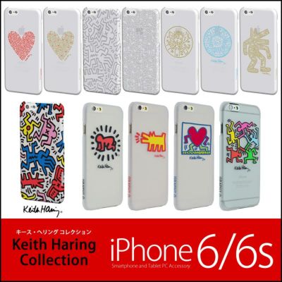 Keith Haring Collection Flip Cover for iPhone 6 Plus』 iPhone5s / iPhone5 （  アイフォン5s ）用 ウール/スエード/カシミヤ＋本革 レザー ケース / バンパー 手帳型ケース