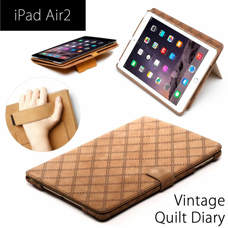 『ZENUS Vintage Quilt Diary』 iPad Air 2 アイパッドエアー2 iPadair2 iPad Air2 本革