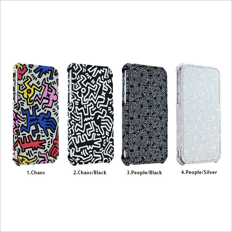 キース ヘリング iPhone ケース 手帳 型 スマホ ケース iPhone 8 iPhone 7 caos people
