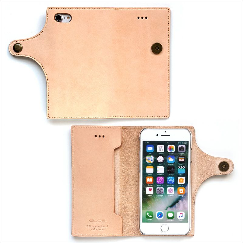 iPhone8 iPhone7 アイフォン8 ケース ヌメ革 手帳型 本革