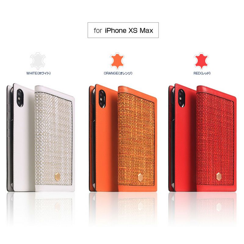 iPhone XS Max ケース 手帳 型 本革 ケース カーフ レザー アイフォン XS Max SLG Design エスエルジー デザイン