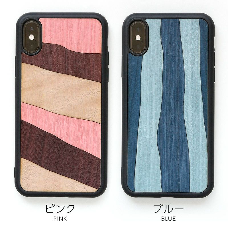 『WOOD'D Real Wood Snap-on Covers MONOCHROME』 iPhoneXsMaxケース