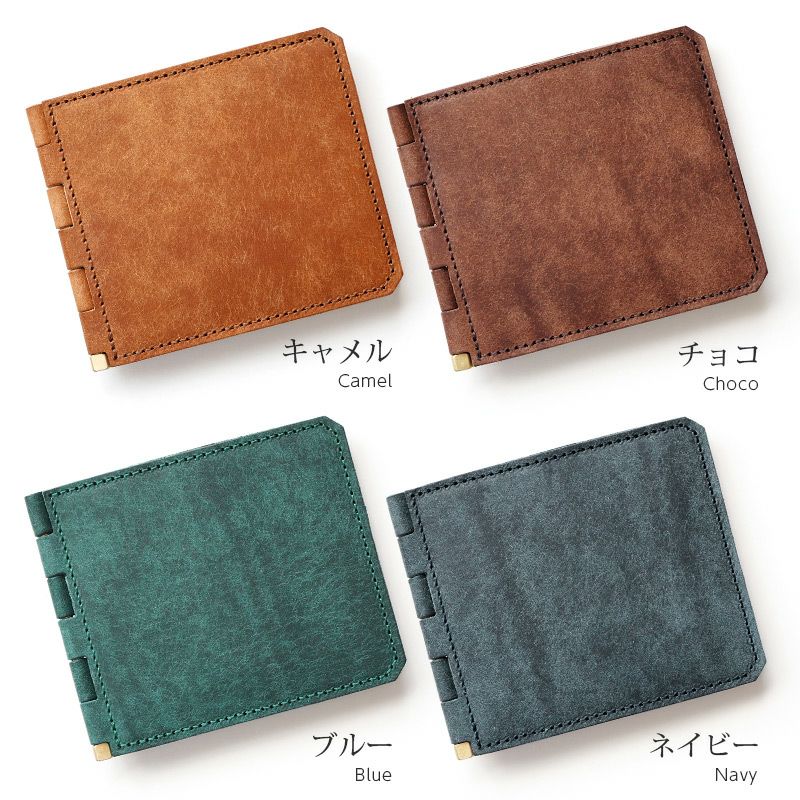 マネークリップ 札入れ 札バサミ 二つ折り 財布 小銭入れなし