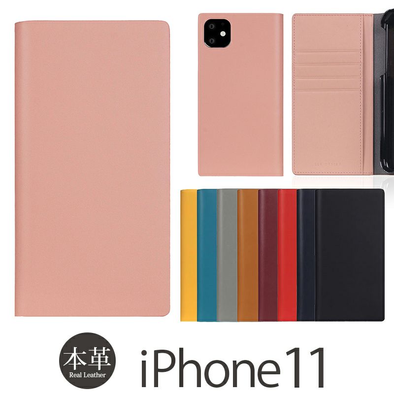『SLG Design Calf Skin Leather Diary』 iPhone11 ケース 手帳型 本革 レザー