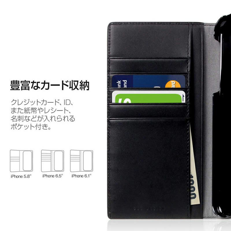 iPhone 11 Pro Max ケース 手帳型 本革 アイフォン ブランド