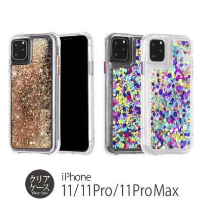 【耐衝撃】Case-Mate Waterfall Gold / Confetti iPhone11Pro / iPhone11ProMax ケース 背面 クリア