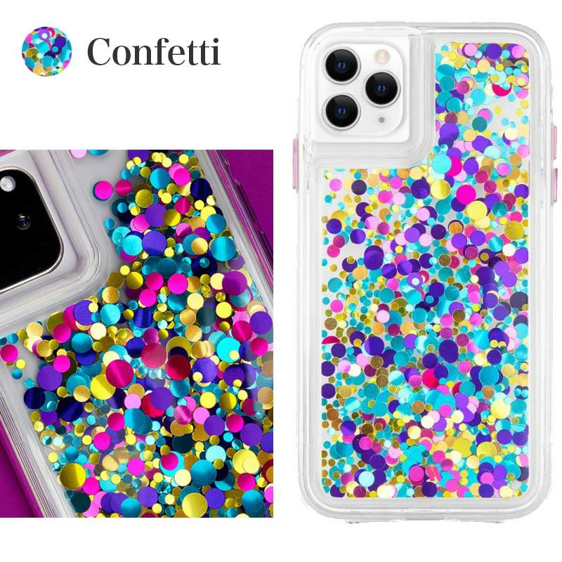 【耐衝撃】Case-Mate Waterfall Gold / Confetti iPhone11Pro / iPhone11ProMax ケース 背面 クリア