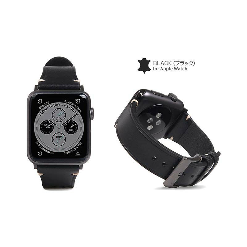 Apple Watch アップルウォッチ バンド 45mm 44mm 42mm 用 交換 ベルト 牛革