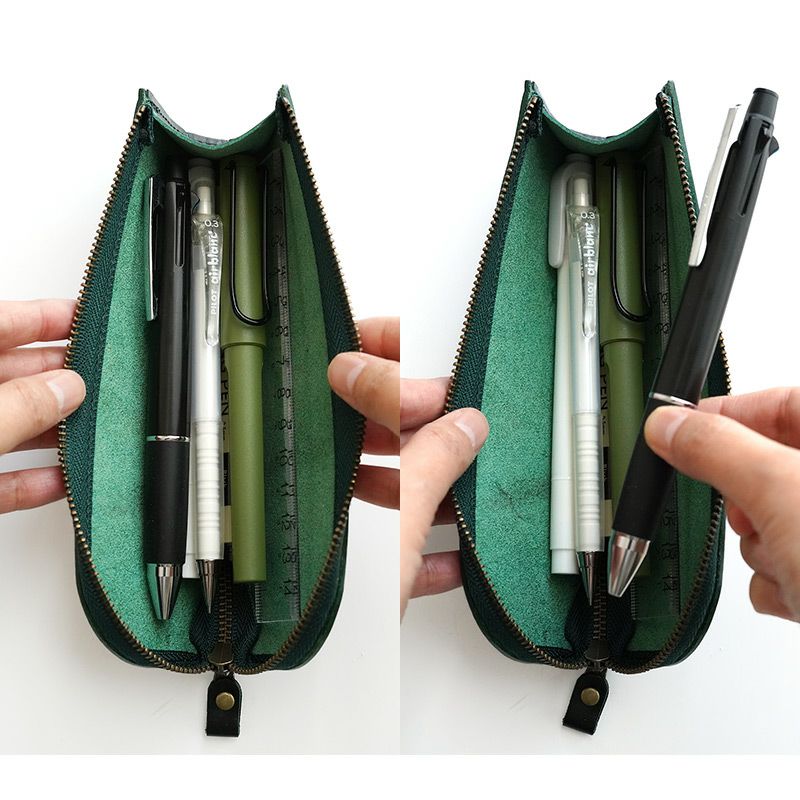 ルガトーレザー ペンケース 日本製 革 皮 筆箱 メンズ シンプル