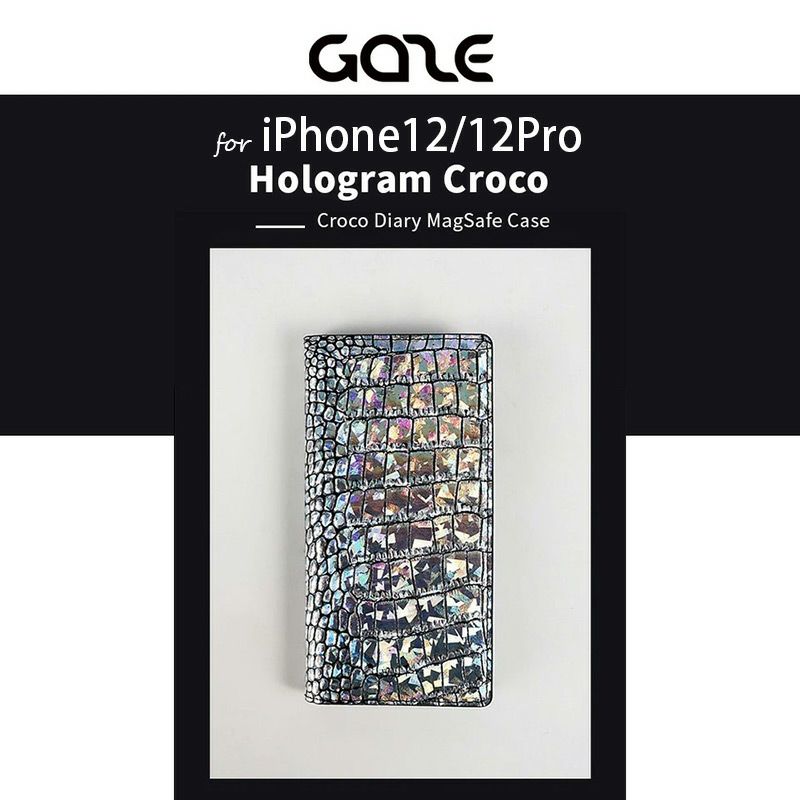 iPhone 12 12 Pro ケース 手帳型 GAZE 本革 スマホケース レザー