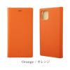 iPhone13 mini Pro Max ケース 手帳型 本革 スマホケース レザー オレンジ