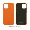 iPhone13 mini Pro Max ケース 本革 背面 カバー スマホケース オレンジ