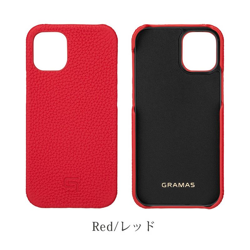 iPhone13 mini Pro Max ケース 本革 背面 カバー スマホケース レッド