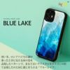 iPhone13 mini ケース 天然貝 背面 カバー スマホケース ミニ 貝  ブルー レイク