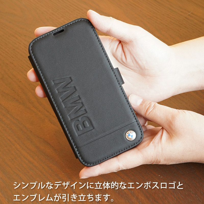 iPhone13 Pro Max ケース 手帳型 本革 スマホケース レザー BWM