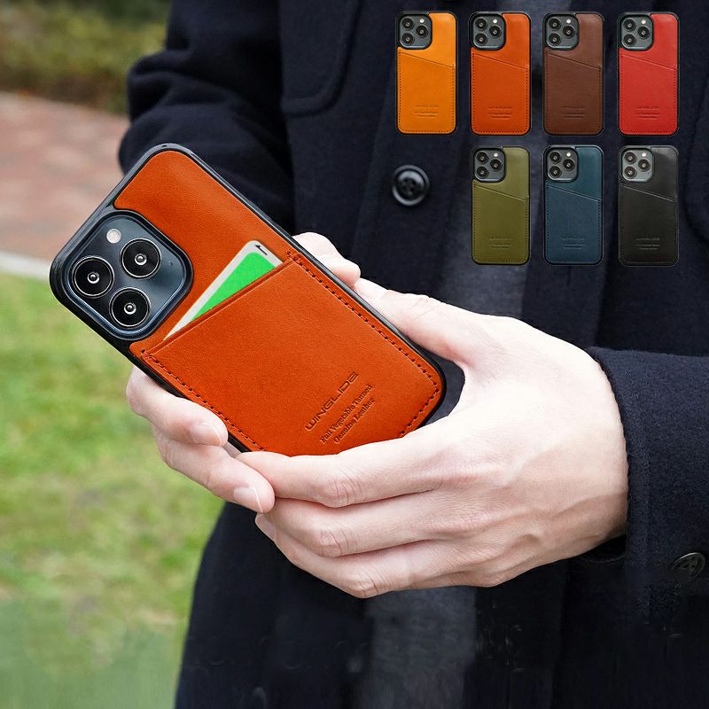 iPhone13pro ケース 背面 ガラス ネイビー リング付