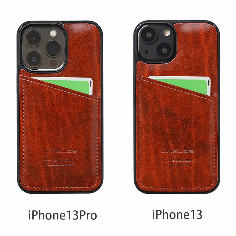 iPhone13 Pro ケース 本革 背面 カバー スマホケース ルガトーレザー