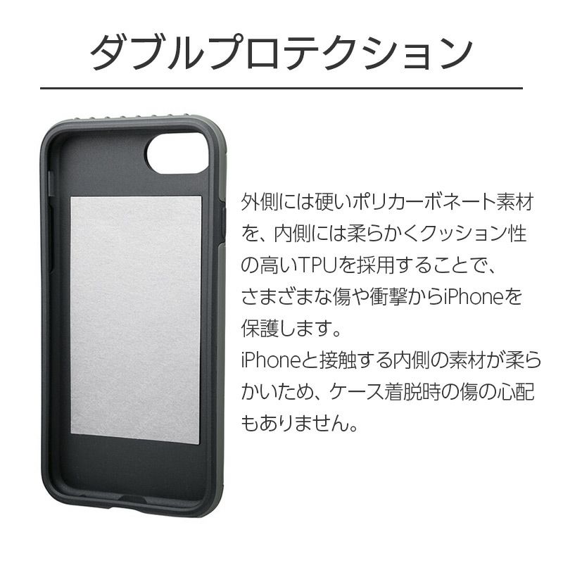 iPhone SE3 SE2 iPhone8 7 衝撃吸収 背面 カバー スマホケース 