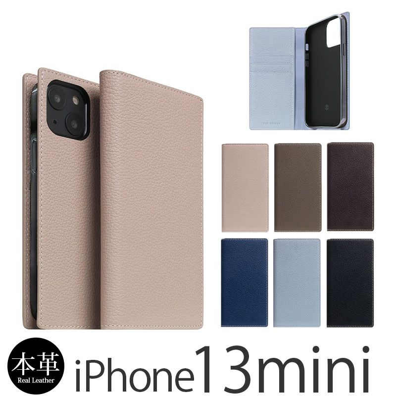 『SLG Design Full Grain Leather Flip Case』 iPhone13mini ケース 手帳型 本革 レザー