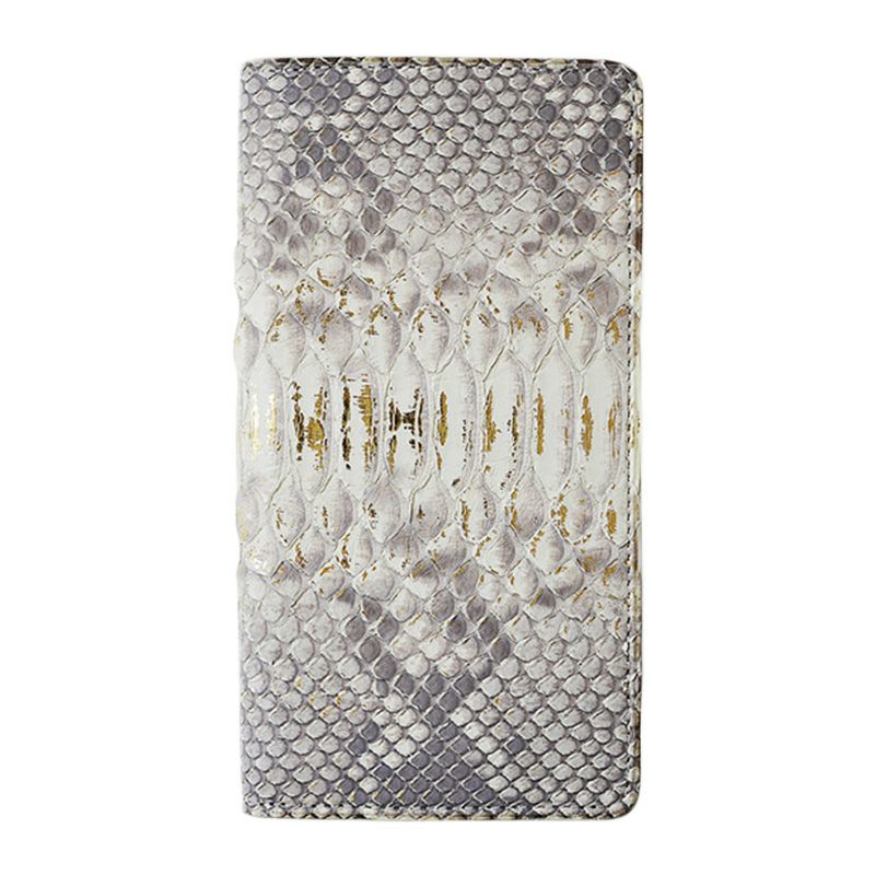 iPhone13 Pro スマホケース 手帳型 ヘビ革 エキゾチックレザー