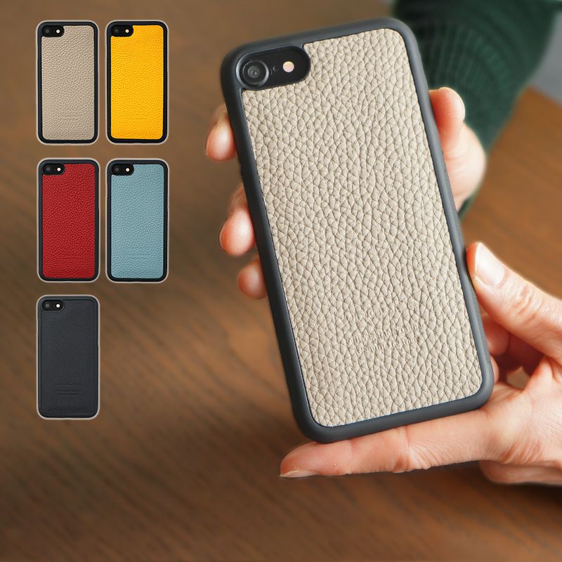 iPhone SE2 SE3 8 7 ケース 本革 背面 スマホケース 革 ブランド
