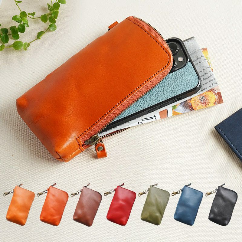 本革 栃木 レザー ポーチ 小物入れ スマホ ショルダー シンプル