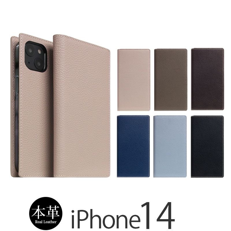 『SLG Design Full Grain Leather Flip Case』 iPhone14 ケース 手帳型 本革 レザー