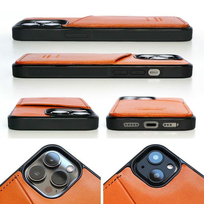 iPhone14 Pro / iPhone 14 ケース ブランド 本革 スマホケース レザー 革 背面