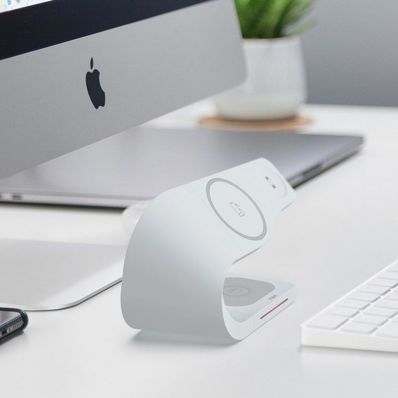 ワイヤレス充電器 3in1 スタンド MagSafe対応 iPhone Apple Watch AirPods ワイヤレスチャージ iphone ワイヤレス充電