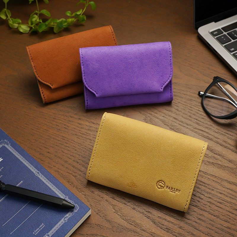 名刺入れ レザー カードケース 革 おしゃれ レディース メンズ 本革 希少レザー エルクレザー 鹿革 ブランド Parley パーリィー