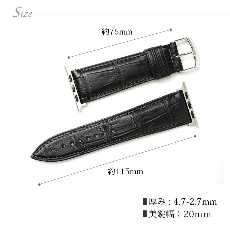 Aapple watch ベルト クロコダイル 時計ベルト ワニ革 本革 レザー おしゃれ 49mm 46mm 45mm 44mm 42mm 41mm 40mm 38mm