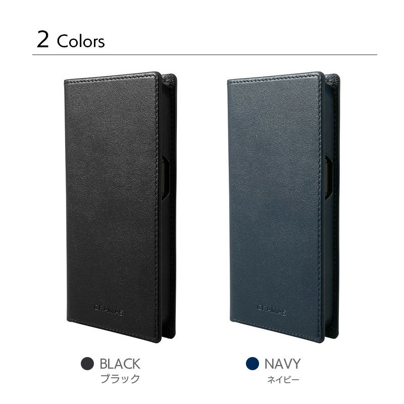 iPhone15Pro / iPhone15Ultra / iPhone15 対応 本革 手帳型ケース GRAMAS スマホケース イタリアンレザー 革 シンプル ビジネス 耐衝撃