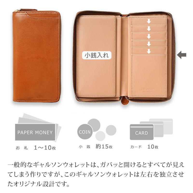 長財布 ラウンドファスナー 栃木レザー 本革 レザー ブランド おしゃれ コンパクト