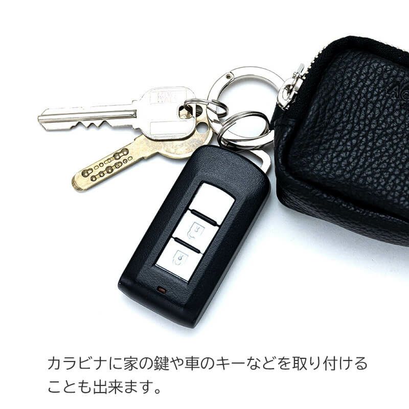 ミニポーチ 小物入れ かわいい メンズ カラビナ マルチケース オシャレ レディース マルチポーチ 本革 イタリアンレザー ブランド