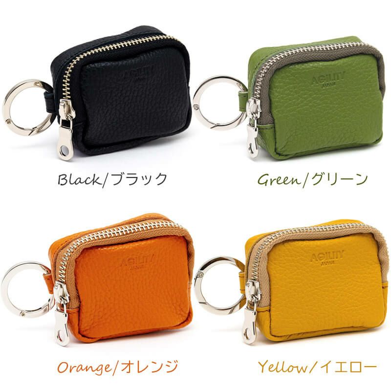 ミニポーチ 小物入れ かわいい メンズ カラビナ マルチケース オシャレ レディース マルチポーチ 本革 イタリアンレザー ブランド