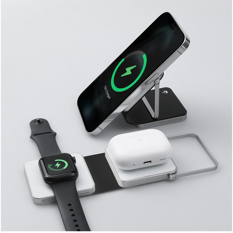 ワイヤレス充電 マグネット iPhone 充電器 軽量 コンパクト 充電器 携帯用 iphone 充電器 置くだけ Applewatch 充電器